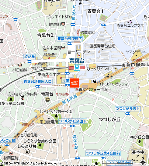 まいばすけっと青葉台駅南店付近の地図